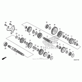 Схема узла: Transmission (1) для Honda VT750 Shadow Spirit