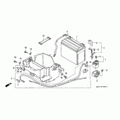 Схема узла: Аккумулятор для Honda VF750 Magna