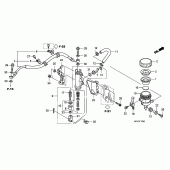 Схема узла: Задний тормозной цилиндр (CBR1000RR) для Honda CBR1000 CBR1000RR Fireblade