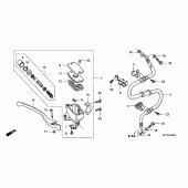 Схема вузла: Передній гальмівний циліндр (FJS400D / FJS600D) для Honda FJS400 Silver Wing