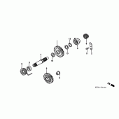 Схема вузла: Привід кікстартера для Honda CR250