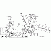 Схема вузла: Верхня траверса & Кліпон керма (CBF600S6 / SA6 / N6 / NA6) для Honda CBF600