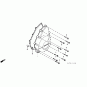 Схема узла: Левая крышка картера для Honda CBR1100XX Blackbird