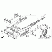 Схема вузла: Задній важіль (Маятник) для Honda VT125 Shadow