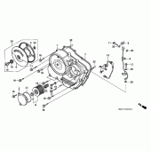 Схема узла: Правая крышка картера для Honda FX650 Vigor