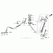 Схема узла: Задний тормозной цилиндр для Honda RVT1000R RVT RC51