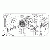 Схема узла: Карбюратор (a/cm) для Honda VT750 Shadow Spirit