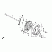 Схема узла: Задний тормозной барабан для Honda VT1100 Shadow