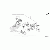 Схема вузла: Задній гальмівний супорт 1 для Honda VT1300 Fury