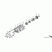 Схема вузла: Водяний насос для Honda CR250