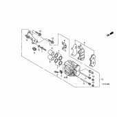 Схема узла: Передний тормозной суппорт для Honda XL125 Varadero