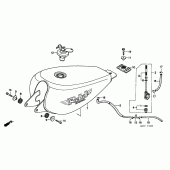 Схема узла: Топливный бак для Honda CMX250 Rebel