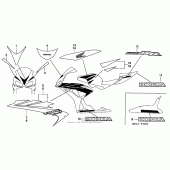 Схема узла: Stripe + mark (5) для Honda CBR1000 CBR1000RR Fireblade