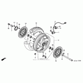 Схема узла: Передние колесо для Honda GL1800 Gold Wing