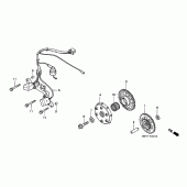 Схема узла: Генератор/ starting clutch для Honda VFR750F VFR750R (RC30)