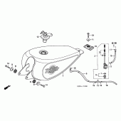 Схема узла: Топливный бак для Honda CMX250 Rebel