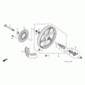 Схема вузла: Переднє колесо для Honda CBR125