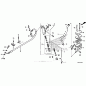 Схема вузла: Задній гальмівний циліндр для Honda CRF250 CRF250L