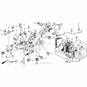 Схема вузла: Жгут проводки except i для Honda GL1500 Gold Wing Interstate