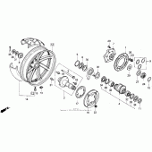Схема вузла: Заднє колесо для Honda VFR750F VFR750R (RC30)