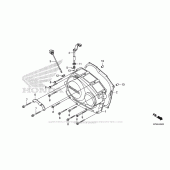 Схема вузла: Права кришка картера для Honda CRF230 CRF230F