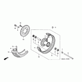 Схема вузла: Переднє колесо для Honda VTX1300