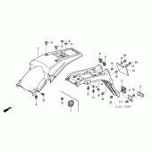 Схема вузла: Заднє крило (CL / DK / U) для Honda XR250