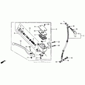 Схема вузла: Передній гальмівний циліндр для Honda VT600 Shadow VLX