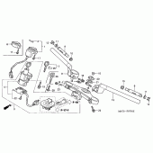 Схема узла: Верхняя траверса и Клипон руля (X/Y/1/2/3/4) для Honda CBR1100XX Blackbird