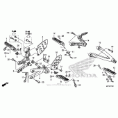 Схема вузла: Підніжки для Honda CBR600 CBR600RR