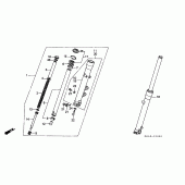 Схема вузла: Вилка передньої осі (VT1100C) для Honda VT1100 Shadow