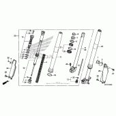 Схема вузла: Вилка передньої осі для Honda CRF450 CRF450X