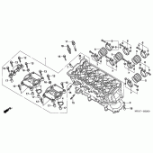 Схема вузла: Головка циліндра для Honda CBF1000