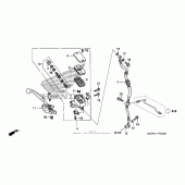 Схема вузла: Передній гальмівний циліндр для Honda VFR800 Interceptor