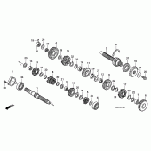 Схема узла: Трансмиссия (CBF600S8/SA8/N8/NA8) для Honda CBF600