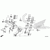 Схема вузла: Кермо 1 для Honda VT750 Shadow Aero