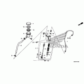 Схема вузла: Задній гальмівний циліндр для Honda NSA700 DN-01