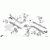 Схема вузла: Ланцюг ГРМ & Натяжник & Заспокоювач для Honda GL1800 Gold Wing Valkyrie