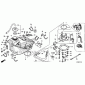 Схема вузла: Паливний бак для Honda CRF250 CRF250R