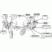 Схема вузла: Інформаційні наклейки для Honda XRV750 Africa Twin