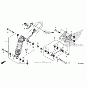 Схема узла: Задний амортизатор (cbr600ra) для Honda CBR600
