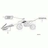 Схема узла: Label read the manual для Honda CRF450 CRF450R