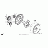 Схема узла: Привод стартера для Honda CTX700