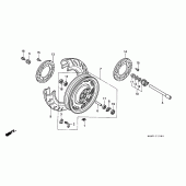 Схема узла: Передние колесо для Honda GL1500 Gold Wing Special Edition