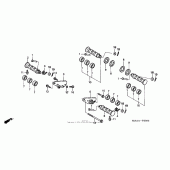 Схема вузла: Підніжки для Honda VT1100 Shadow Spirit