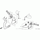 Схема узла: Switch + cable для Honda FSC600 Silver Wing