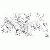 Схема вузла: Вихлопна система для Honda CRF450 CRF450R