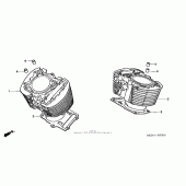 Схема вузла: Циліндр для Honda VT1100 Shadow Sabre