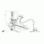 Схема вузла: Головний циліндр зчеплення для Honda CB1000 CB1000R