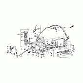 Схема вузла: Задній гальмівний циліндр для Honda GL1500 Gold Wing Special Edition